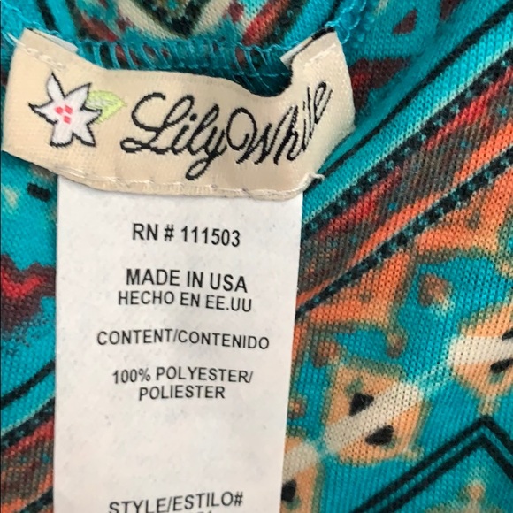 ❤❤ Lili White- flare pants colorful- size Medium - Picture 7 of 7